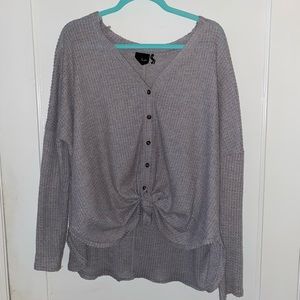 Free People Knit Tie Sweater